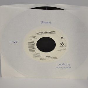 ALANIS MORISSETTE Ironic/Forgiven Rare Vinyl 45 Record